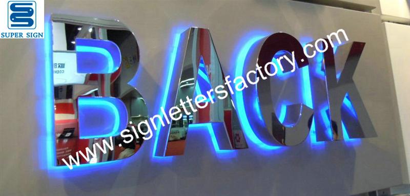 halo lit LED sign letters